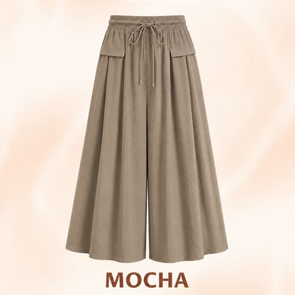 Relaxed Wide-Leg Cropped Culottes