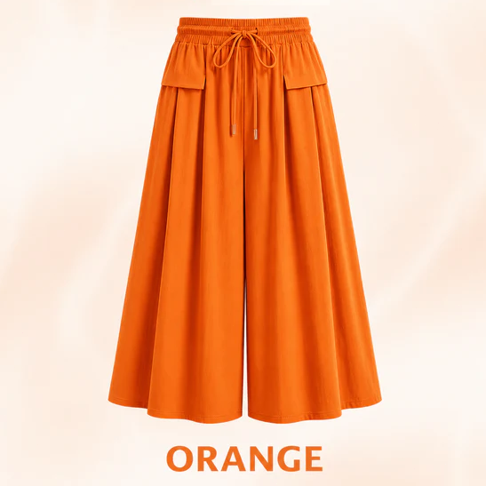 Relaxed Wide-Leg Cropped Culottes