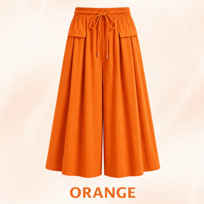 Relaxed Wide-Leg Cropped Culottes
