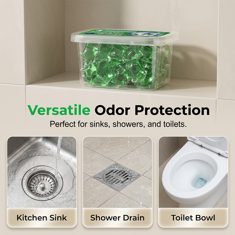 🥳2026 HOT SALE🥳💞50K+ SOLD!🏠💧 50% OFF! Drain Deodorizer Pods – Bio-Enzyme Odor Eliminator