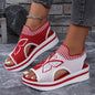 Women's Breathable Knit Platform Wedge Sandals with Arch Support