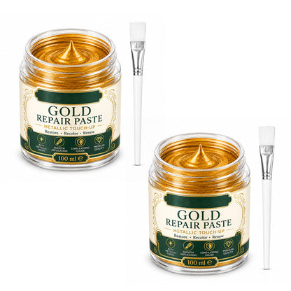 ✨ Gold Metallic Refinishing Paste – Restore Faded Frames & Home Decor with Brush 🖌️
