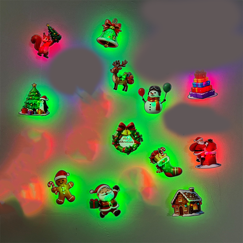 TopSpire® LED Christmas Light-Up Wall Decals