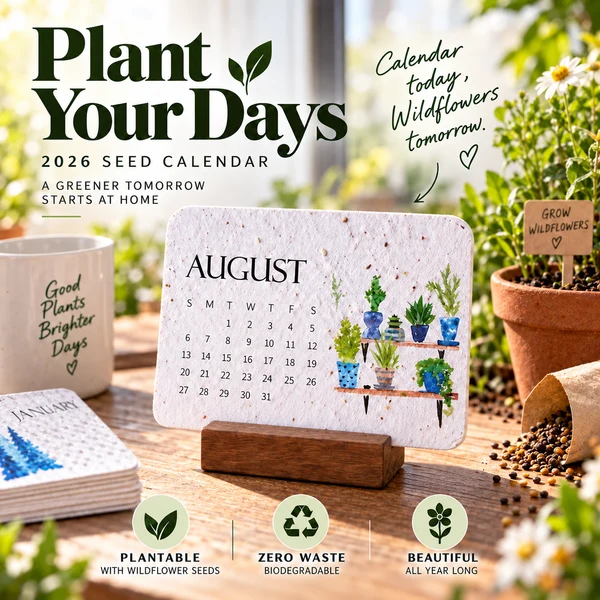 ✨Early Holiday Sale 45% OFF🌱Eco-Friendly Plantable “Timeless” Seed Calendar 2027