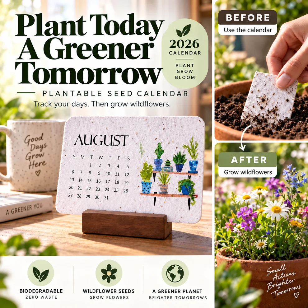 ✨Early Holiday Sale 45% OFF🌱Eco-Friendly Plantable “Timeless” Seed Calendar 2027