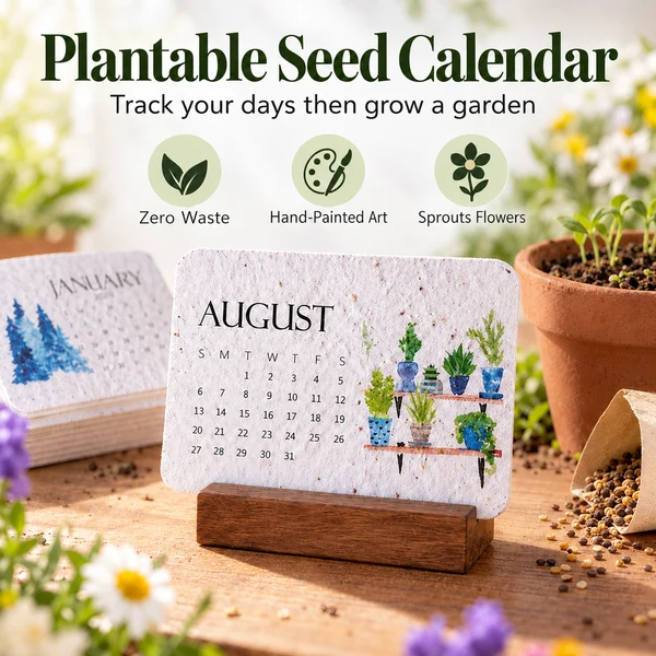 ✨Early Holiday Sale 45% OFF🌱Eco-Friendly Plantable “Timeless” Seed Calendar 2027