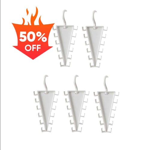 ✨Last Day 50% OFF✨Rotating V-Shaped Accessory Hanger – 12-Hook 360° Closet Organizer